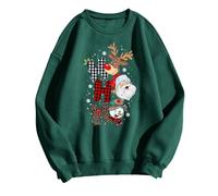 Sudadera para mujer Its Fall Yall con estampado de leopardo de Halloween de manga larga con cuello redondo versátil para invierno, blusa informal de estilo callejero, verde, S