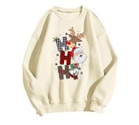 Sudadera para mujer Its Fall Yall con estampado de leopardo de Halloween de manga larga con cuello redondo versátil para invierno, blusa informal de estilo callejero, beige, XL
