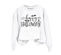 Sudadera para mujer, sin capucha, cuello redondo, sudadera para mujer, Halloween, sudaderas lindas, estampadas, primavera, otoño e invierno, manga larga, Halloween, festivales de ropa descontratada