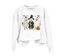 Sudadera para mujer, sin capucha, cuello redondo, sudadera para mujer, Halloween, sudaderas lindas, estampadas, primavera, otoño e invierno, manga larga, Halloween, festivales de ropa descontratada