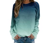Sudadera para mujer sin capucha de manga larga cálida de gran tamaño elegante y elegante jersey deportivo estampado girasol túnica fitness Sportswear Jumpers sudadera camisetas otoño invierno suelta