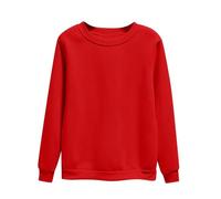 Sudadera para mujer sin capucha, suéter de manga larga de manga larga, cómoda, monocolor, cuello redondo, parte superior, corte ajustado, camiseta deportiva, tiempo libre, jersey largo, ligero y fino