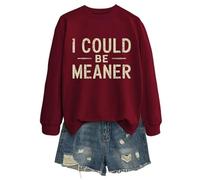 Sudadera para mujer sin sin elegante camiseta informal estampada con cuello redondo para mujer y hombre cómodo atuendo diario perfecto con vaqueros y zapatillas de deporte Moda de invierno suave H & M