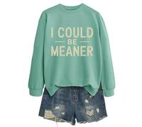 Sudadera para mujer sin sin elegante camiseta informal estampada con cuello redondo para mujer y hombre cómodo atuendo diario perfecto con vaqueros y zapatillas de deporte Moda de invierno suave H & M