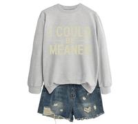 Sudadera para mujer sin sin elegante camiseta informal estampada con cuello redondo para mujer y hombre cómodo atuendo diario perfecto con vaqueros y zapatillas de deporte Moda de invierno suave H & M