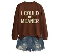 Sudadera para mujer sin sin elegante camiseta informal estampada con cuello redondo para mujer y hombre cómodo atuendo diario perfecto con vaqueros y zapatillas de deporte Moda de invierno suave H & M