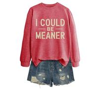 Sudadera para mujer sin sin elegante camiseta informal estampada con cuello redondo para mujer y hombre cómodo atuendo diario perfecto con vaqueros y zapatillas de deporte Moda de invierno suave H & M