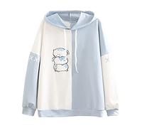 Sudadera para Mujer, Sudadera con Capucha Adolescentes Chica Estampado Amor Manga Larga Tops Suéter Abrigo Jersey Mujer Otoño-Invierno Camiseta Hoodie Pullover B807
