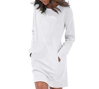 Sudadera para mujer, sudadera con capucha para mujer, de gran tamaño, Slim-It Oversized Sweatjacke Lang Hoodies Im Trend Hoodie Dünn Suave Freizeit Langarm Rundhals Vintage Pullover Trainingjacke