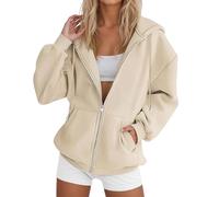 Sudadera para Mujer Talla Grande Sudadera Abrigo Versátil Abrigos Sweatshirt Manga Larga Casual Abrigo Oversize Sportswear Cárdigan Casual de Gran Tamaño Hoodie Oversize Streetwear Ropa Mujer 2025