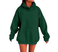 Sudadera para Mujeres Oversize con Capucha Holgada con de Forro Polar básico Liso Talla Grande Hoodie Suave y Confortable Suelto Manga Larga Suéter Cálido Pullover Otoño Invierno,S-5XL Casual