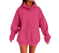 Sudadera para Mujeres Oversize con Capucha Holgada con de Forro Polar básico Liso Talla Grande Hoodie Suave y Confortable Suelto Manga Larga Suéter Cálido Pullover Otoño Invierno,S-5XL Casual
