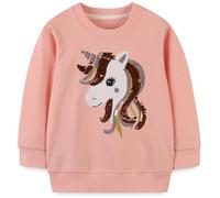 Sudadera para niña, diseño dulce de dibujos animados, top de algodón manga larga, talla 1-12 años, 11-12 años