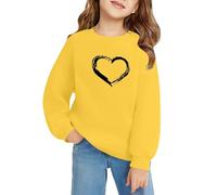 Sudadera para niña, jersey para niñas y niñas, suave cuello redondo, sudaderas de manga larga, para niña, cómoda, ligera, jersey deportivo, invierno, Streetwear Suéter de niña elegante, color liso