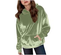 Sudadera para Niña Sweatshirt para Niña Ligera Deportiva Sudadera Manga Larga sin Capucha Casual Top Jersey Chaqueta Atlética Informal Manga Larga Cuello Redondo Forro Polar Ropa Deportiva a La Moda