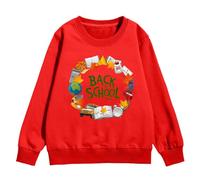 Sudadera para niñas de temporada de regreso a la escuela, moda de invierno, manga larga, Top cómodo y cálido, ropa diaria con estampado de dibujos animados Cartera Guardia Real (Red, 11-12 Years)