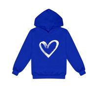 Sudadera para niñas y niños, talla 5, sudadera estampada con hombros descubiertos para niñas (azul, 5-6 años)
