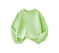 Sudadera para Niños Básico Cuello Redondo Suéter Ligera Suave Jersey Algodón Deporte con Cremallera y Bolsillo Tops Cálidos Ligera Suave Ropa de Abrigo Cuello Redondo Blusas Ropa Pull-Over