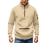 Sudadera para niños con cremallera de un cuarto y cuello en V, manga larga | Sudadera deportiva de punto denso, regular, cómoda, para exteriores, lecciones, fútbol, parque infantil, días escolares