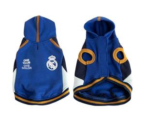 Sudadera para Perro Polar Fleece Real Madrid - Abrigo Térmico para Mascotas, Suave y Cálida, Ajuste Cómodo, Diseño Oficial de Fútbol, Ideal para Invierno