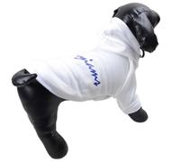 Sudadera para perros deportiva con capucha en color blanco