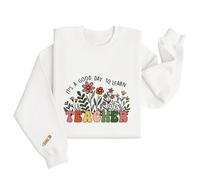 Sudadera para profesora para mujer, para el regreso a clases, día de agradecimiento al jardín de infantes, suave, casual, de manga larga, sin capucha, cómoda, cuello redondo, sudaderas de manga larga