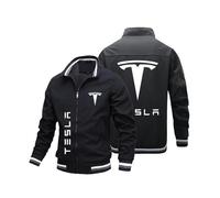 Sudadera, para Tesla modèle 3 modèle X modèle Y modèle S Hoodie Hombre con Cremallera, Casual a la Moda Retro clásica Manga Larga Ropa de Abrigo Gruesos,C-XXXL