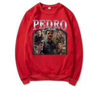 Sudadera Pedro Pascal De Manga Larga con Cuello Redondo Sudadera De Hip Hop para Hombre Y Talla Grande Jersey De Moda para Mujer Ropa Urbana-Red||s