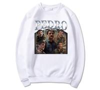 Sudadera Pedro Pascal De Manga Larga con Cuello Redondo Sudadera De Hip Hop para Hombre Y Talla Grande Jersey De Moda para Mujer Ropa Urbana-White||x_s