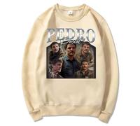 Sudadera Pedro Pascal De Manga Larga con Cuello Redondo Sudadera De Hip Hop para Hombre Y Talla Grande Jersey De Moda para Mujer Ropa Urbana-Khaki||3X_l