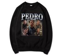 Sudadera Pedro Pascal De Manga Larga con Cuello Redondo Sudadera De Hip Hop para Hombre Y Talla Grande Jersey De Moda para Mujer Ropa Urbana-Black||x_l