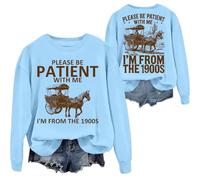 Sudadera «Please Be Patient With Me I'm From The 1900S», Azul (carolina blue), S