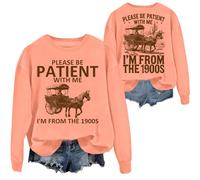 Sudadera «Please Be Patient With Me I'm From The 1900S», naranja, L