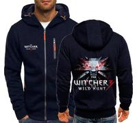 Sudadera Polar for Hombre con Estampado de The Witcher, Sudadera Informal con Capucha, cárdigan de Manga Larga con Cremallera, Chaquetas Deportivas Ligeras y Abrigos.(A,4XL)
