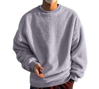 Sudadera Primavera Camisas de Manga Larga Exterior Urban Tops Hombres Casual Tops Manga Larga Durable Jersey para Trabajo & Tiempo Libre Fitness Entrenamiento Deporte, gris oscuro, S