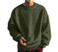 Sudadera Primavera Camisas de Manga Larga Exterior Urban Tops Hombres Casual Tops Manga Larga Durable Jersey para Trabajo & Tiempo Libre Fitness Entrenamiento Deporte, Verde militar., S