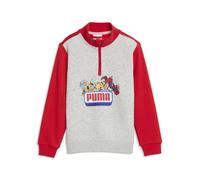 Sudadera PUMA x TRANSFORMERS con estampado y cuello con cremallera para niños, Accesoiros, Azul, 4-5Y