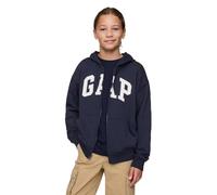 Sudadera relajada con logotipo de GAP para niño con cremallera, azul marino, 8 años