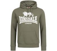 Sudadera 'SHERBORNE' Hombre LONSDALE XXXL oliva / verde oscuro / blanco