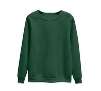 Sudadera sin capucha para mujer, jersey de manga larga con diseño oversized, cómodo suéter de una sola pieza, cuello redondo, ajuste delgado, sudadera deportiva, sudadera de manga larga ligera y