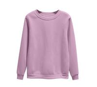 Sudadera sin capucha para mujer, jersey de manga larga con diseño oversized, cómodo suéter de una sola pieza, cuello redondo, ajuste delgado, sudadera deportiva, sudadera de manga larga ligera y