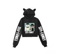 Sudadera Spy x Family Mujeres niñas Sudadera con Capucha de Manga Larga de Anime Anya Forger Divertido Jersey de Orejas de Gato Yor Forger