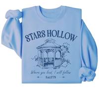 Sudadera Stars Hollow, Stars Hollow Where You Lead I Will Follow - Sudadera de manga larga Stars Hollow 1779, azul celeste, M
