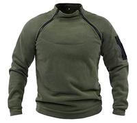 Sudadera táctica de forro polar para hombre, sudadera de combate del ejército, sudadera deportiva militar, suéter deportivo con capucha, sudadera con cremallera para el ocio sin capucha, verde, XL
