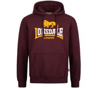 Sudadera 'Thurning' Hombre LONSDALE S amarillo oscuro / rojo vino / blanco
