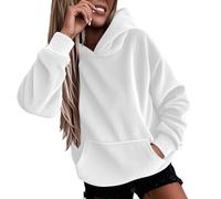 Sudadera tipo túnica de talla grande con bolsillos, sudadera con capucha para mujer, sudadera larga con bolsillo, cierre de cordón, con capucha, hombros caídos, ligera, sudadera casual