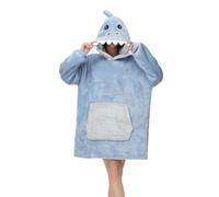 Sudadera unisex con capucha, manta de TV, suéter con capucha de animal, de lana, para adultos, mujer y hombre. Manta grande con capucha de animal, manta con capucha portátil, tiburón, M