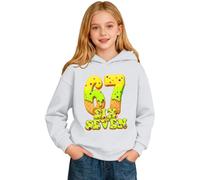 Sudadera unisex con capucha para niños 6 7 memes sudadera de manga larga casual sudadera ligera de manga larga tops hip hop sudadera deportiva suelta para niñas niños ropa de calle, 01-blanco, 2-3