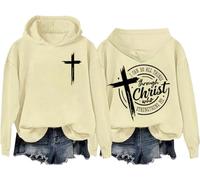 Sudadera unisex con texto en inglés "I Can Do All Things Through Christ Who Strengthens Me", Khika-h, S