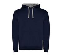 Sudadera Urban 1067 con Capucha Bicolor de Doble Tejido Elastano 1x1 en puños y Cintura